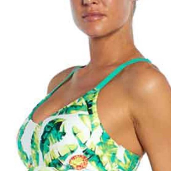 WILDFOX SWEAT Pineapple Collins Sports Bra Green Yellow White Sz Small - Picture 4 of 9